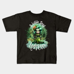 A Little Dead Witchy- Green Kids T-Shirt